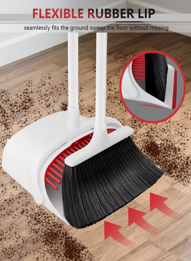 YANXUS Broom and Dustpan Set, Broom and Dustpan Set for Home, Dustpan with 52" Long Handle Broom Combo Set, Standing Dustpan and Broom Set for Home Kitchen Room Office Lobby Floor Cleaning - Image 4
